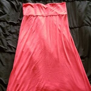 Coral maxi skirt